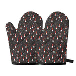 Christmas Gnomes Pattern Print Oven Mitts