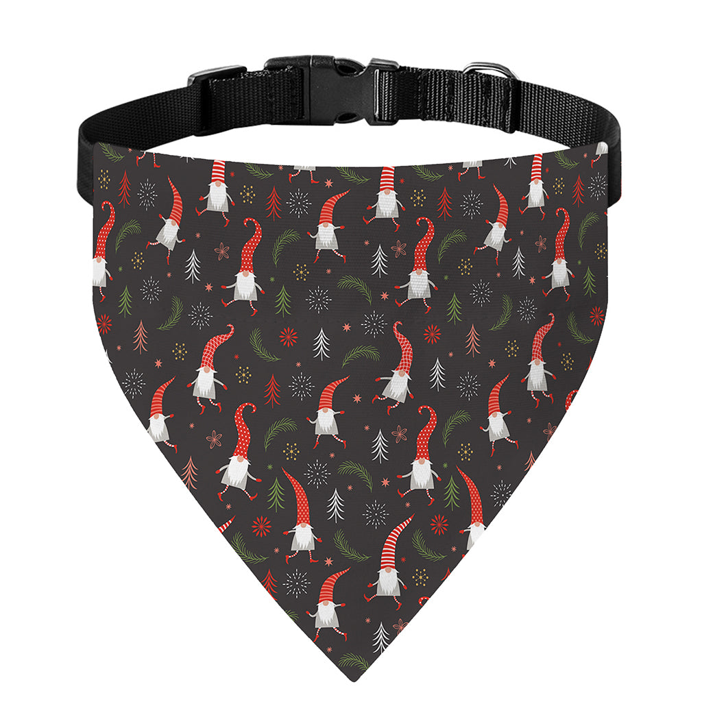 Christmas Gnomes Pattern Print Over The Collar Dog Bandana