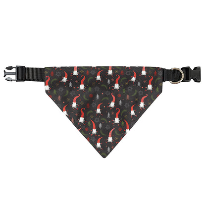 Christmas Gnomes Pattern Print Over The Collar Dog Bandana