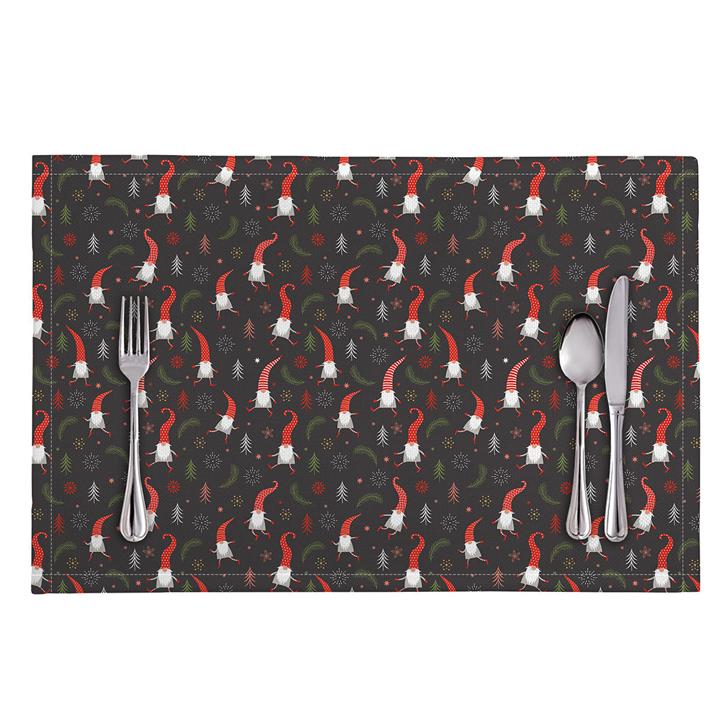 Christmas Gnomes Pattern Print Placemat