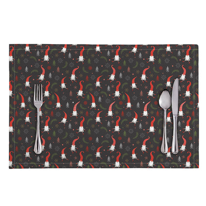 Christmas Gnomes Pattern Print Placemat