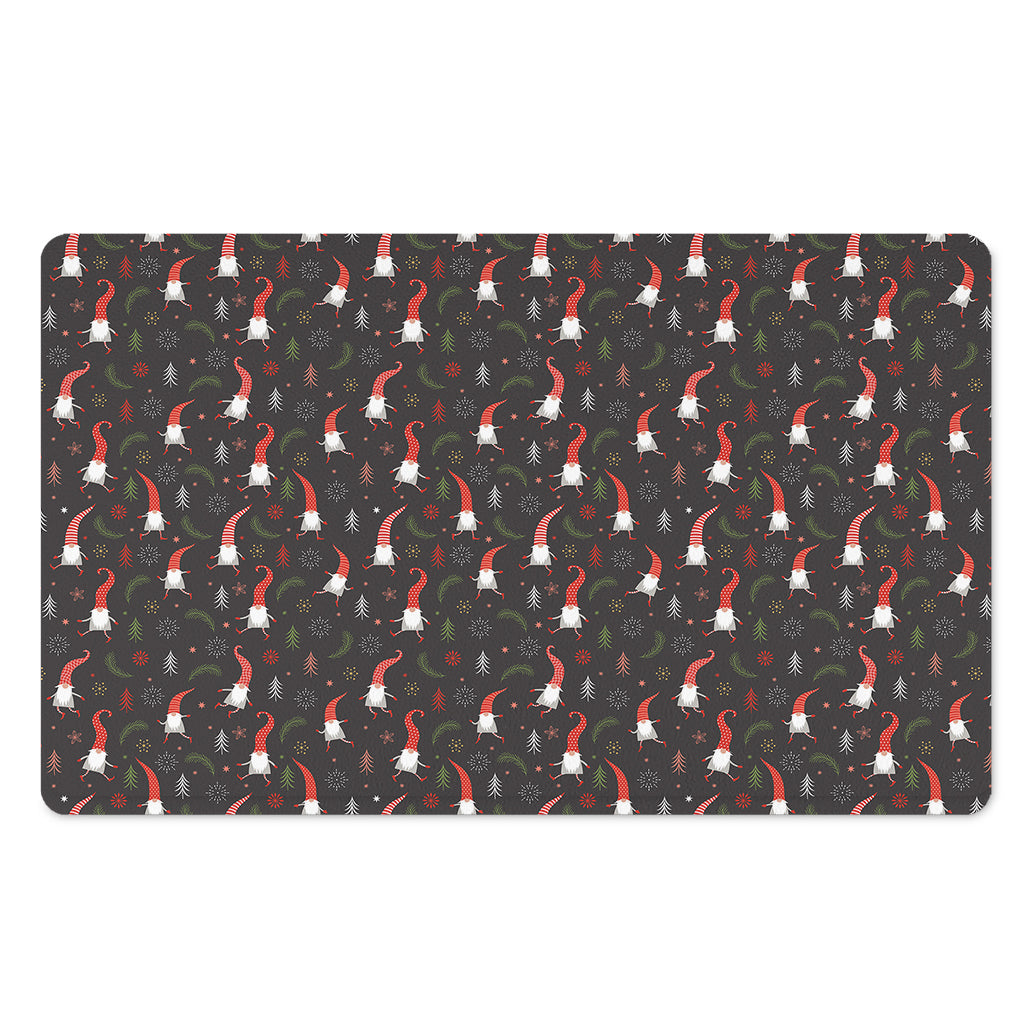 Christmas Gnomes Pattern Print Polyester Doormat