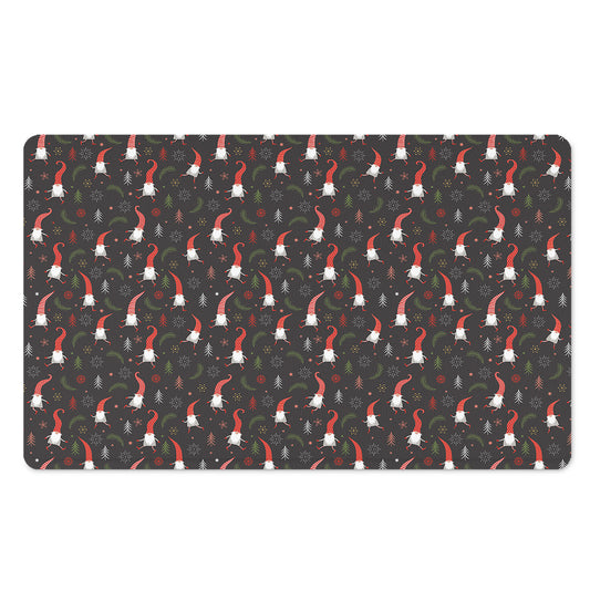 Christmas Gnomes Pattern Print Polyester Doormat