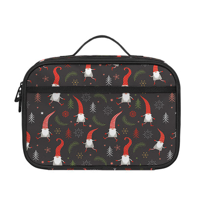 Christmas Gnomes Pattern Print Portable Lunch Bag