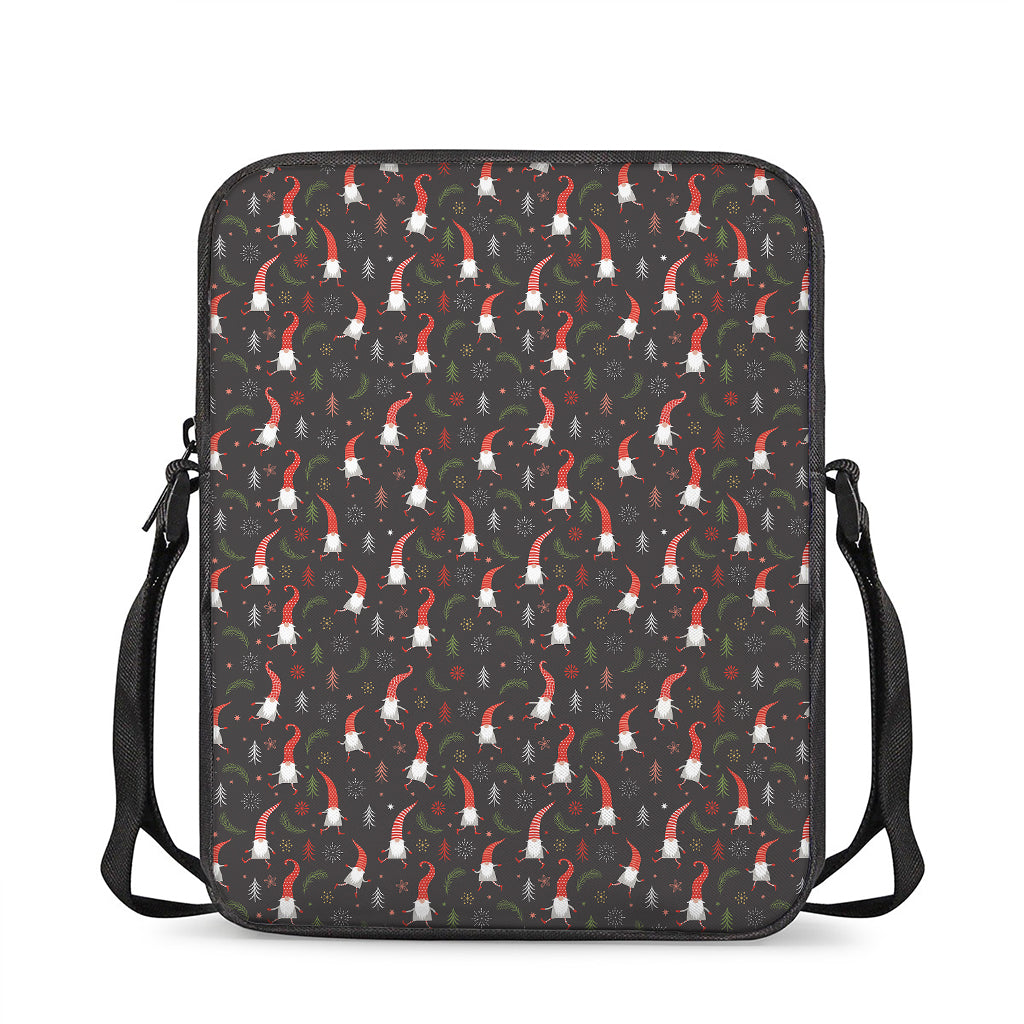 Christmas Gnomes Pattern Print Rectangular Crossbody Bag