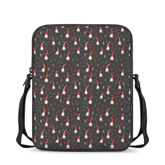 Christmas Gnomes Pattern Print Rectangular Crossbody Bag