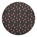 Christmas Gnomes Pattern Print Round Blanket