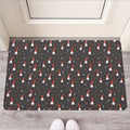 Christmas Gnomes Pattern Print Rubber Doormat