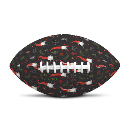 Christmas Gnomes Pattern Print Rugby Ball
