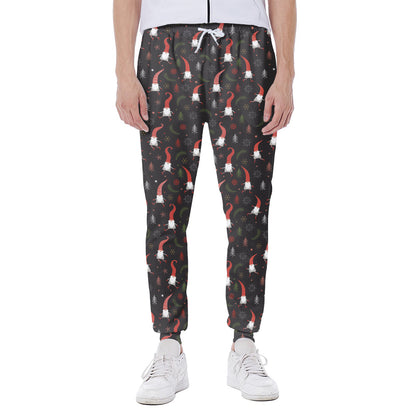 Christmas Gnomes Pattern Print Scuba Joggers