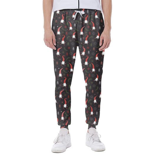 Christmas Gnomes Pattern Print Scuba Joggers