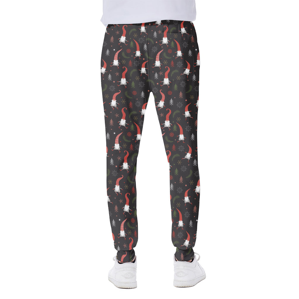 Christmas Gnomes Pattern Print Scuba Joggers