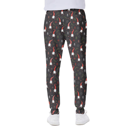 Christmas Gnomes Pattern Print Scuba Joggers
