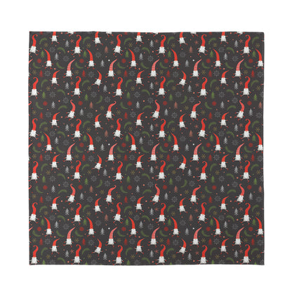 Christmas Gnomes Pattern Print Silk Bandana