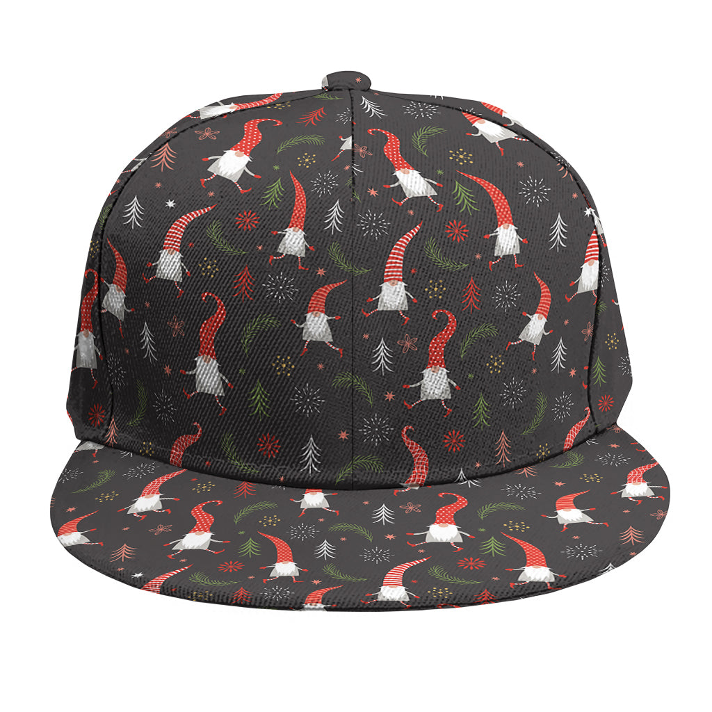 Christmas Gnomes Pattern Print Snapback Cap