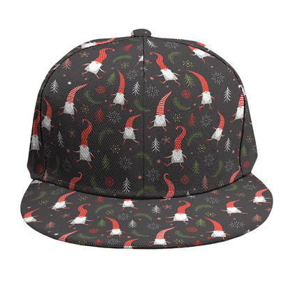 Christmas Gnomes Pattern Print Snapback Cap
