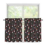 Christmas Gnomes Pattern Print Tier Curtains