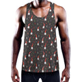 Christmas Gnomes Pattern Print Men's Workout Tank Top