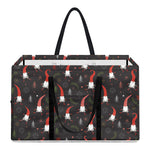 Christmas Gnomes Pattern Print Utility Tote Bag