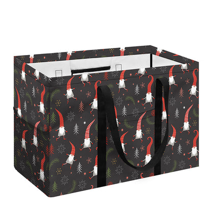 Christmas Gnomes Pattern Print Utility Tote Bag