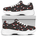 Christmas Gnomes Pattern Print White Chunky Shoes