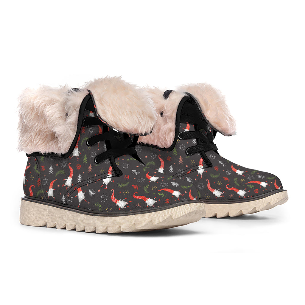 Christmas Gnomes Pattern Print Winter Boots