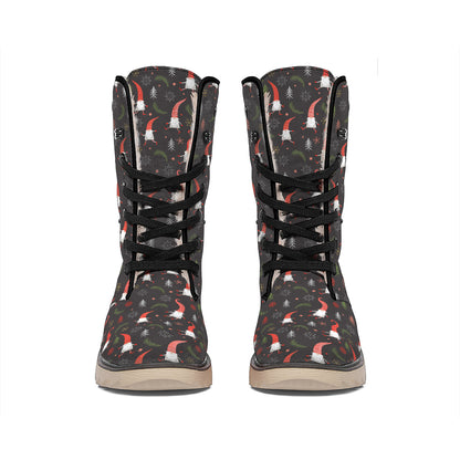 Christmas Gnomes Pattern Print Winter Boots