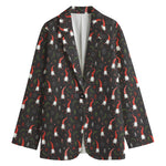 Christmas Gnomes Pattern Print Women's Blazer