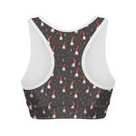 Christmas Gnomes Pattern Print Women's Sports Bra
