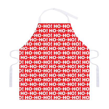 Christmas Ho Ho Ho Pattern Print Adjustable Apron
