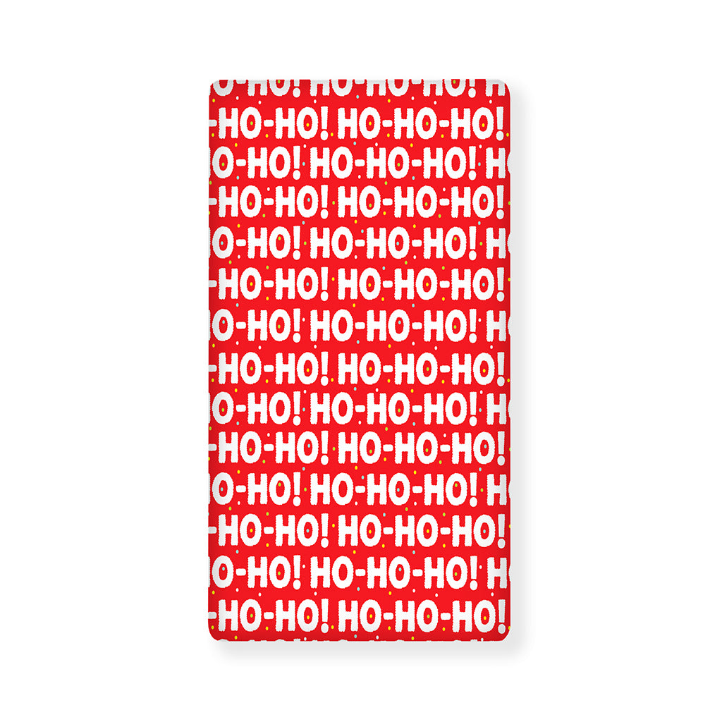 Christmas Ho Ho Ho Pattern Print Baby Crib Sheet