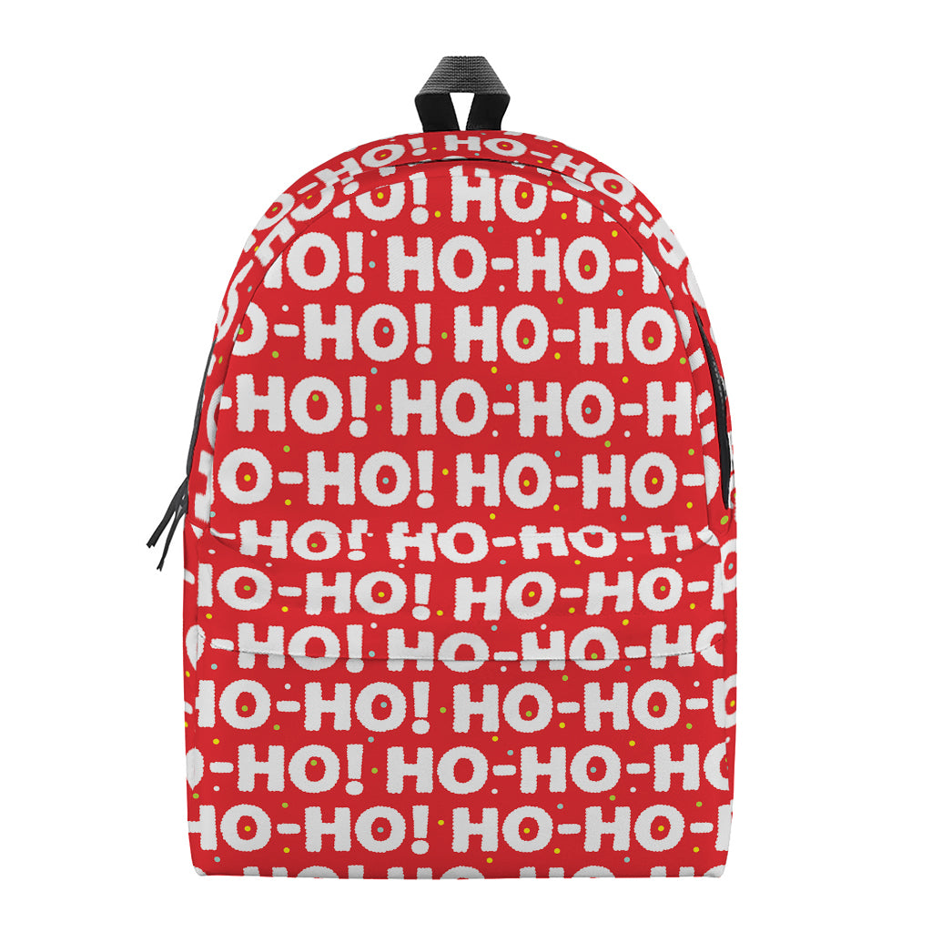 Christmas Ho Ho Ho Pattern Print Backpack