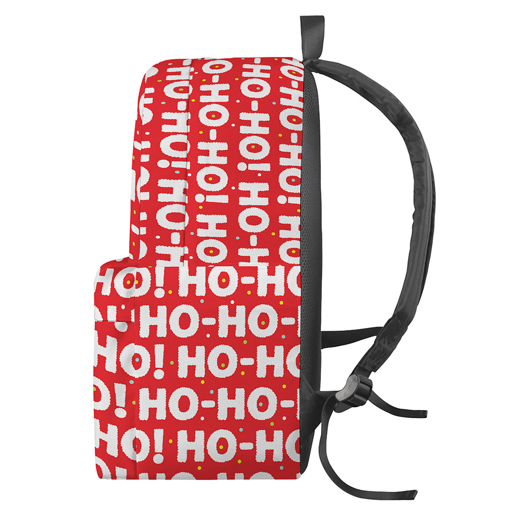 Christmas Ho Ho Ho Pattern Print Backpack