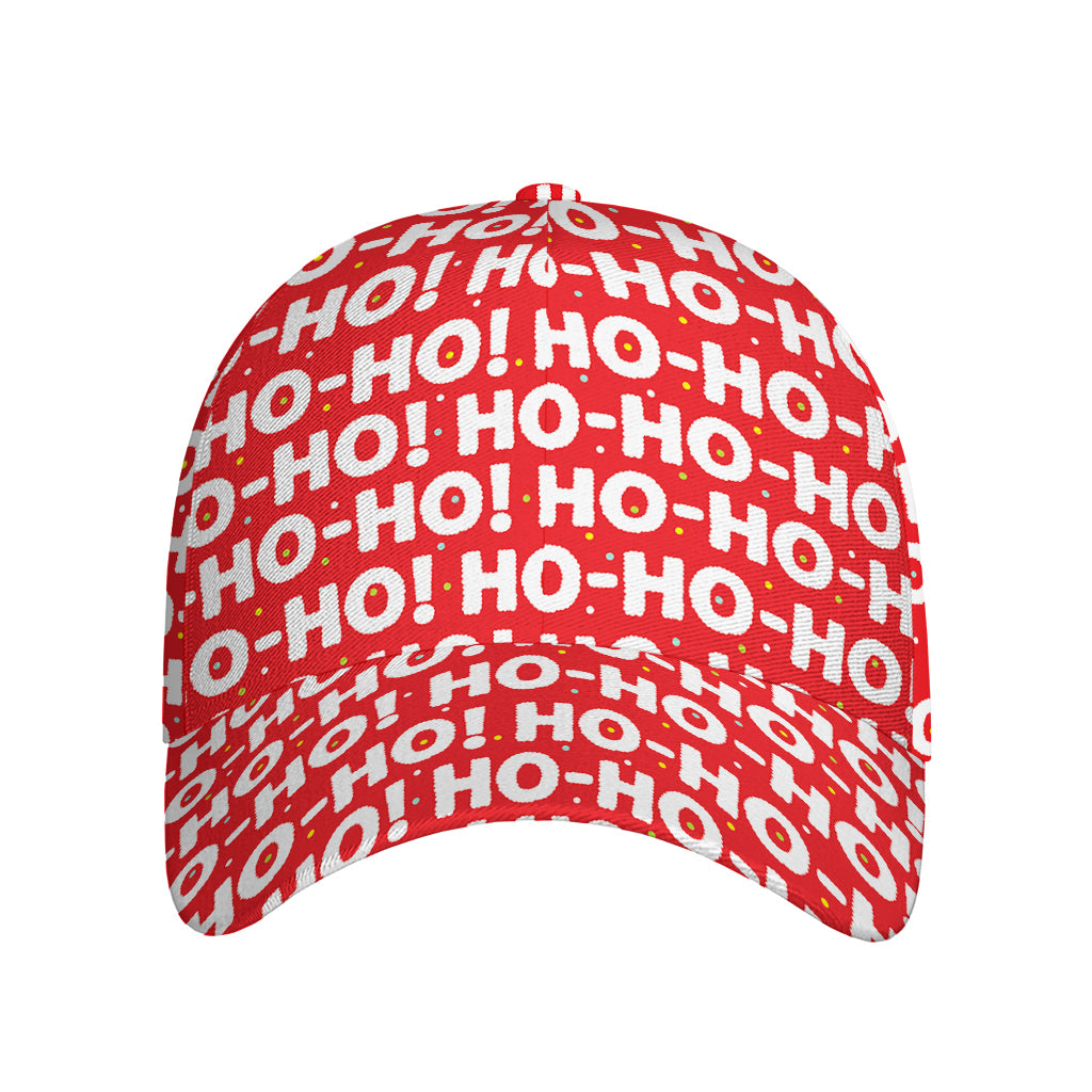Christmas Ho Ho Ho Pattern Print Baseball Cap