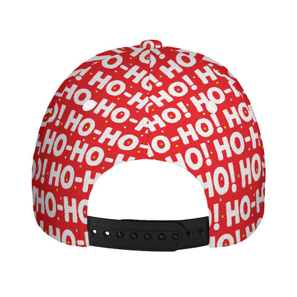 Christmas Ho Ho Ho Pattern Print Baseball Cap