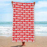 Christmas Ho Ho Ho Pattern Print Beach Towel