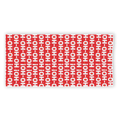 Christmas Ho Ho Ho Pattern Print Beach Towel