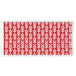 Christmas Ho Ho Ho Pattern Print Beach Towel