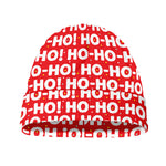 Christmas Ho Ho Ho Pattern Print Beanie