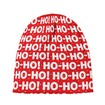 Christmas Ho Ho Ho Pattern Print Beanie
