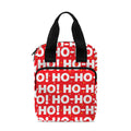 Christmas Ho Ho Ho Pattern Print Bible Tote Bag
