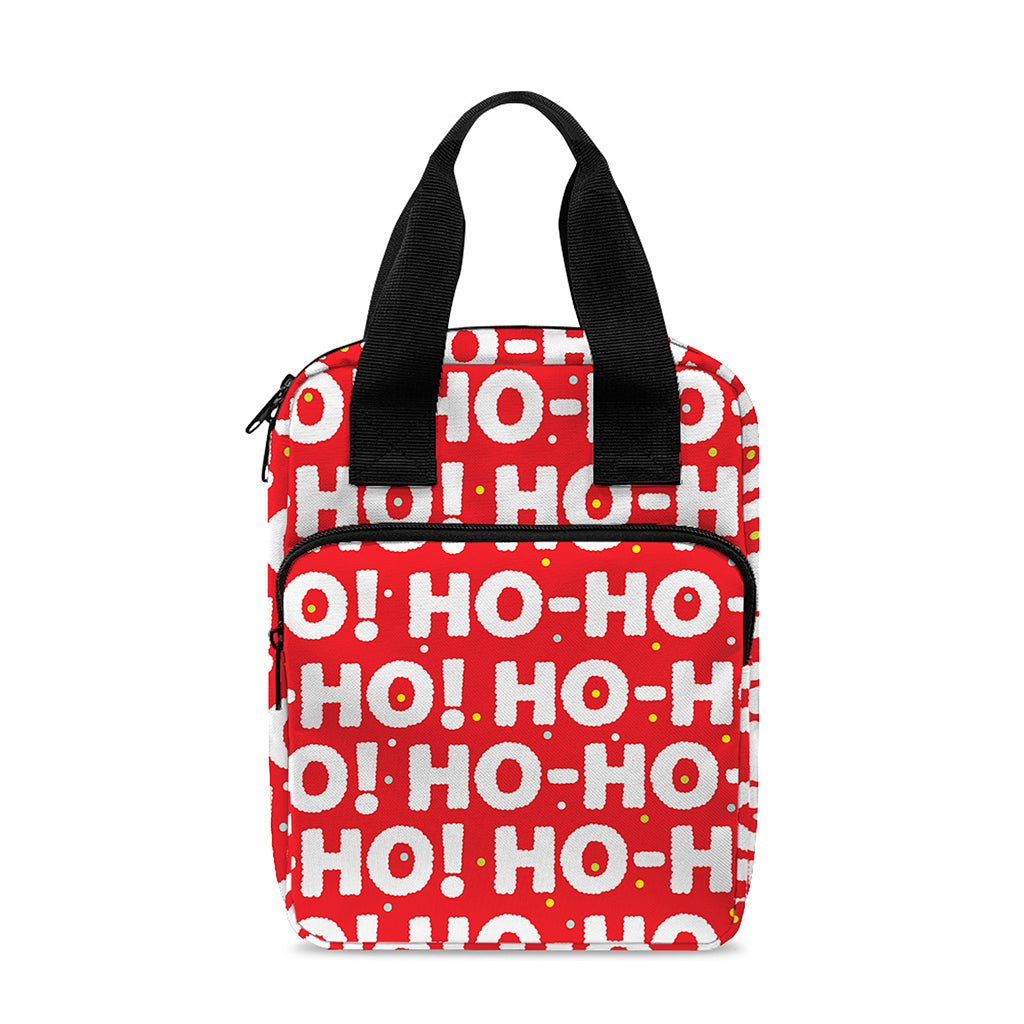 Christmas Ho Ho Ho Pattern Print Bible Tote Bag