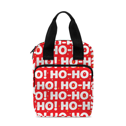 Christmas Ho Ho Ho Pattern Print Bible Tote Bag