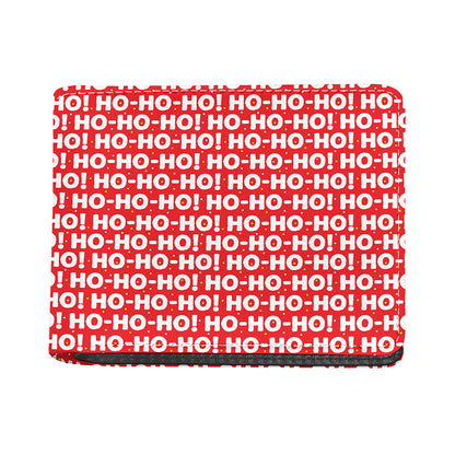 Christmas Ho Ho Ho Pattern Print Bifold Wallet