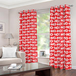 Christmas Ho Ho Ho Pattern Print Blackout Grommet Curtains