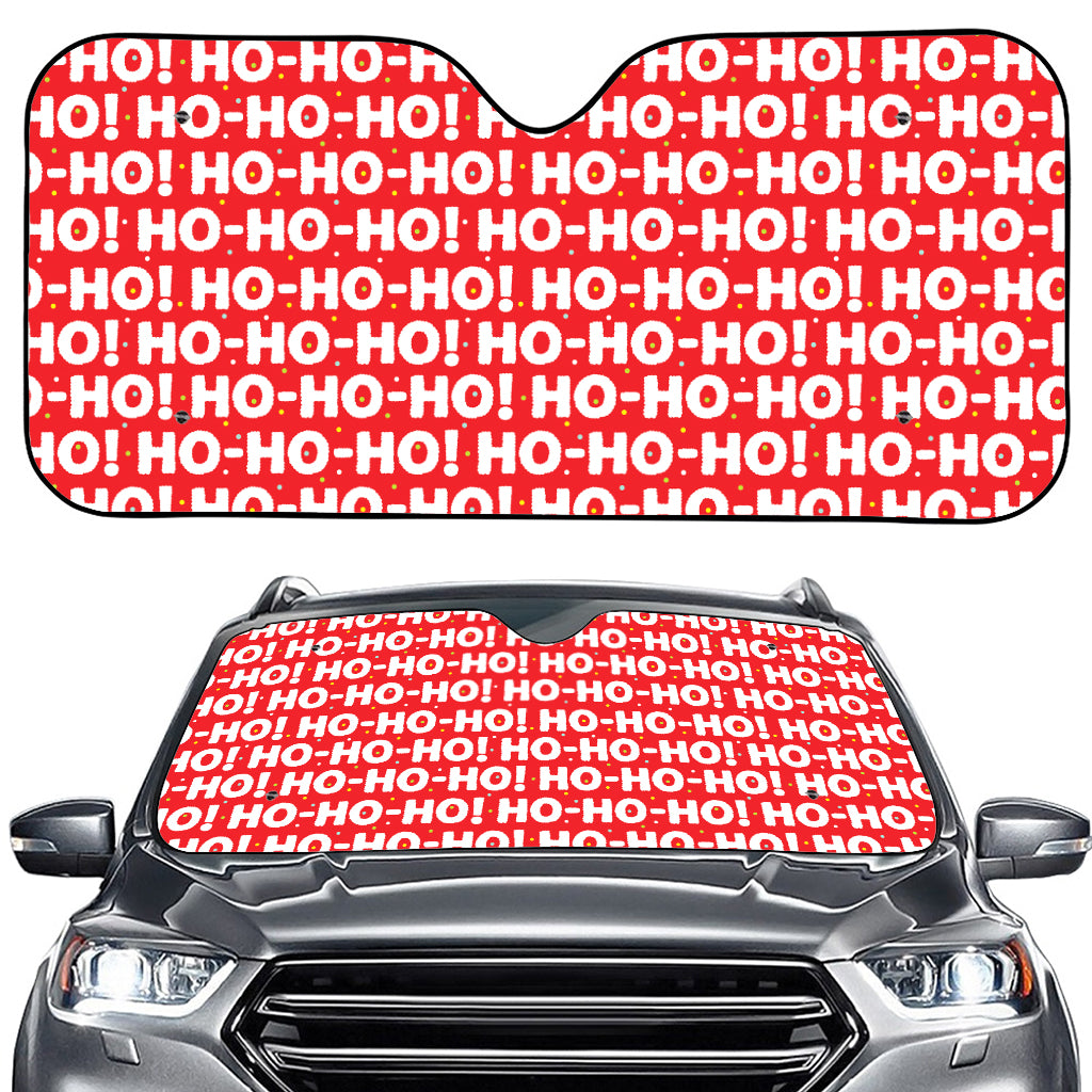 Christmas Ho Ho Ho Pattern Print Car Windshield Sun Shade