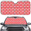 Christmas Ho Ho Ho Pattern Print Car Windshield Sun Shade