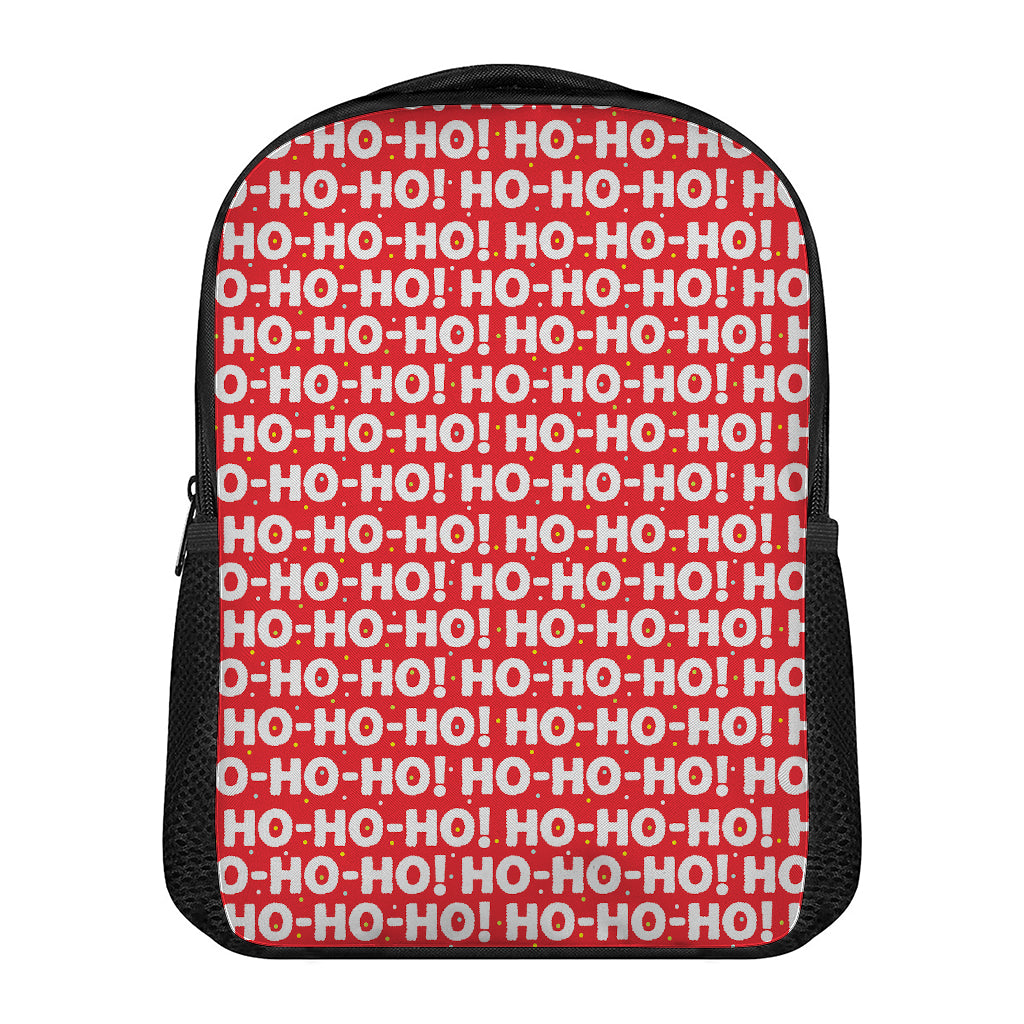 Christmas Ho Ho Ho Pattern Print Casual Backpack