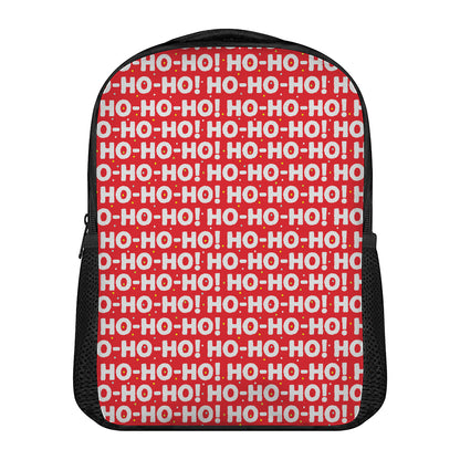 Christmas Ho Ho Ho Pattern Print Casual Backpack