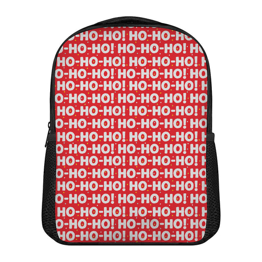 Christmas Ho Ho Ho Pattern Print Casual Backpack